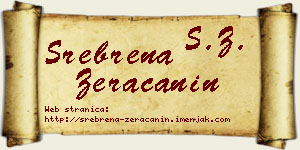Srebrena Žeračanin vizit kartica